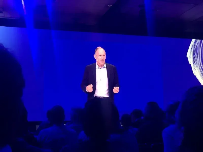 Sir Tim Berners-Lee Inventor Of The World Wide Web opening statements at Oktane19 keynote